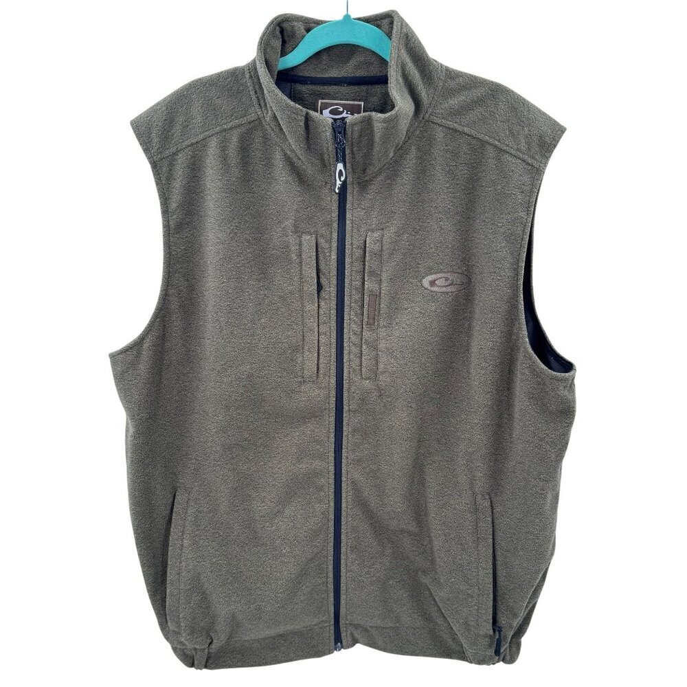 Drake Windproof Layering Vest Olive Green Mens Size 3XL 100% Polyester Outdoor
